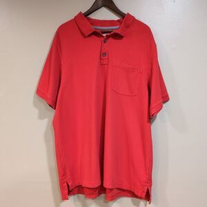 Duluth Trading Mens XL Polo Shirt Short Sleeve Relaxed Fit Red Orange 100%Cotton